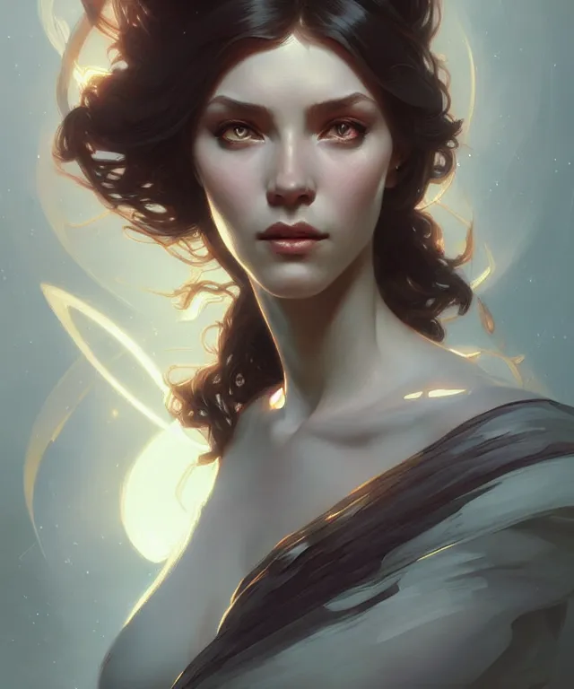 Image similar to gallent girl portrait, sci-fi face, elegant, highly detailed, digital painting, artstation, concept art, smooth, sharp focus, illustration, art by artgerm and greg rutkowski and alphonse mucha