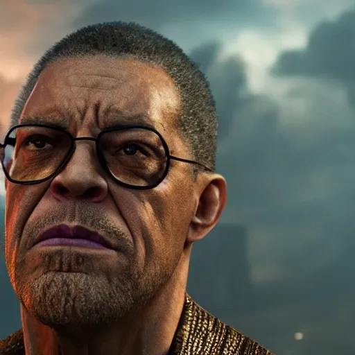 Prompt: giancarlo esposito as thanos, hd 4k photo, cinematic lighting