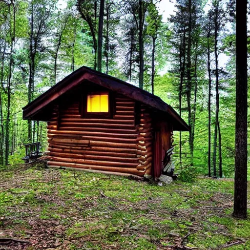 Image similar to a cabin in the forest