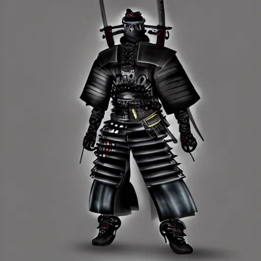 Prompt: a techno samurai