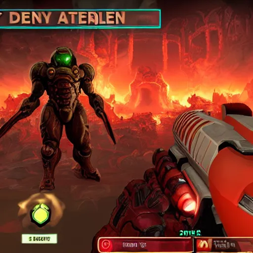 Image similar to Doom Eternal dating sim mode