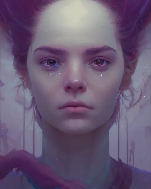 Image similar to highly detailed surreal vfx portrait of sophia gomez, stephen bliss, unreal engine, greg rutkowski, loish, rhads, beeple, makoto shinkai and lois van baarle, ilya kuvshinov, rossdraws, tom bagshaw, alphonse mucha, global illumination, detailed and intricate environment