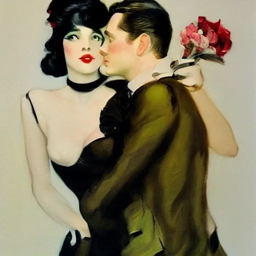 Image similar to best friends, art by edward mason eggleston, olivia, coby whitmore, rolf armstrong, wlop