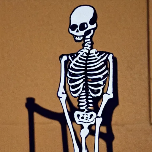 Image similar to A skeleton on a date with my mom