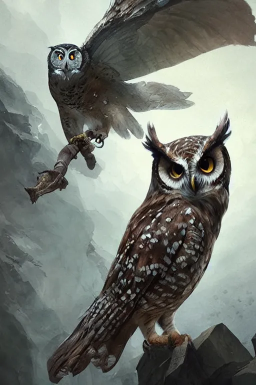 Image similar to owl, water color, D&D, fantasy, highly detailed, digital painting, artstation, concept art, matte, sharp focus, illustration, art by Ivan Gantschev and Greg Rutkowski