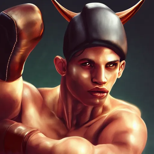 Image similar to anthro anubis as a boxer in a boxing ring, strong spotlights, trending on artstation, smooth and sharp focus, elegant detail, illustration, digital painting, art by artgerm and wlop