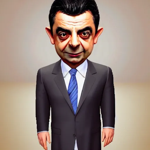 Image similar to rowan atkinson as a ps 2 video game character