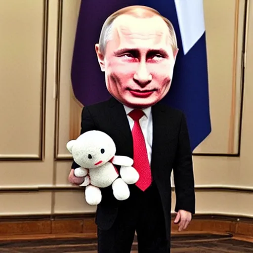 Prompt: vladimir putin as a plushie