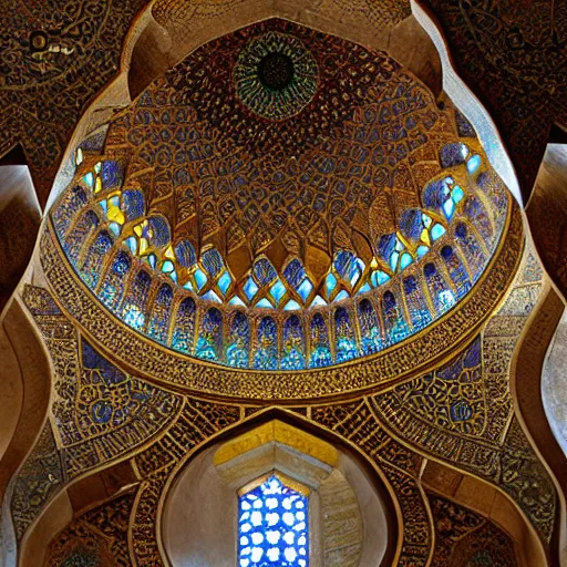 Prompt: steampunk isfahan grand mosque