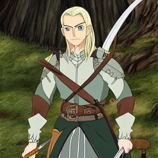 Prompt: legolas in an anime world, incredibly detailed, ultra realistic