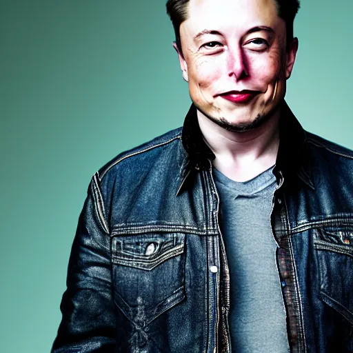 Image similar to A portrait photo of Elon Musk teams up with a teenage Elon Musk, perfect faces, 50 mm, award winning photography