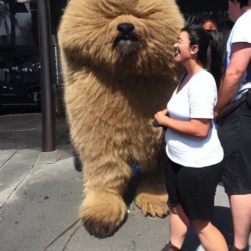 Image similar to LOS ANGELES, CA, USA-SEP 20, 2017: Just one of the most adorable huge fluffy huggable creatures that emerged from the opening of the Hellmouth