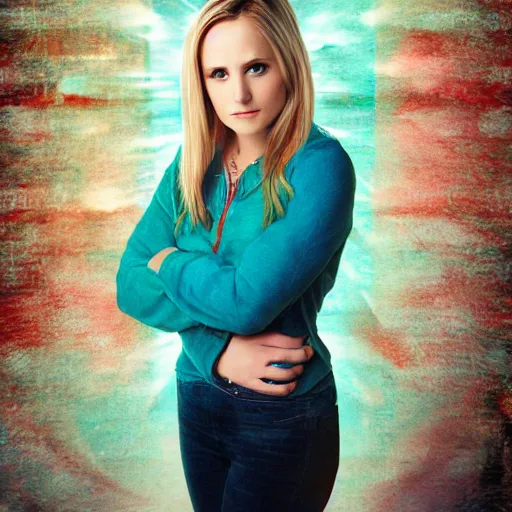 Image similar to beautiful highly detailed colorful artistic photograph portrait of veronica mars, 8k