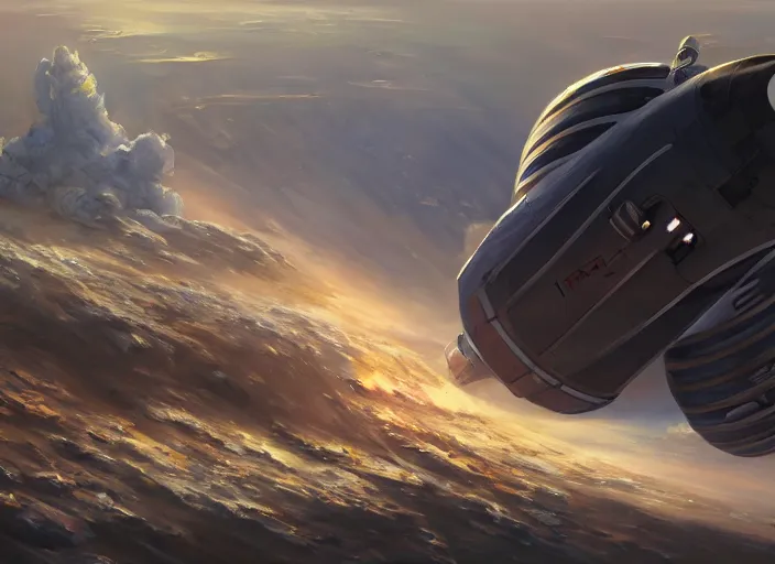 Image similar to concept art of spacex, oil painting by jama jurabaev, extremely detailed, brush hard, artstation, for aaa game, high quality