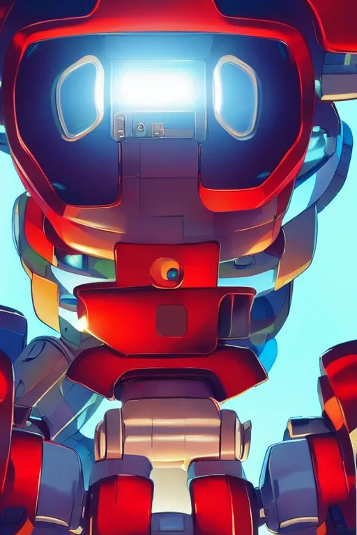 Image similar to metabots medabots medarotto medarot robot minimalist comics, behance hd by jesper ejsing, by rhads, makoto shinkai and lois van baarle, ilya kuvshinov, rossdraws global illumination ray tracing hdr radiating a glowing aura