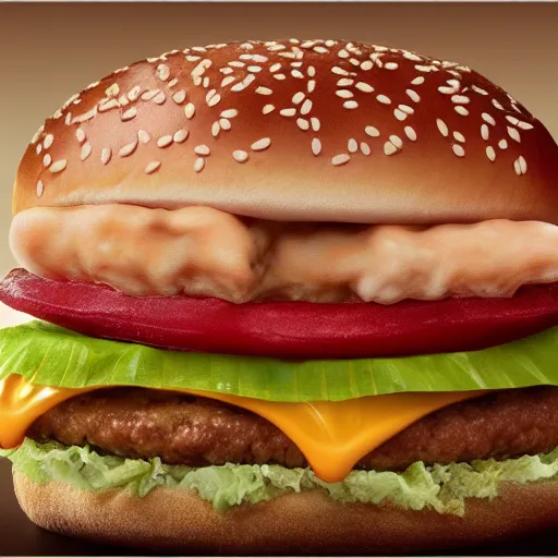 Image similar to ad for McDonald's new Mc Teethburger