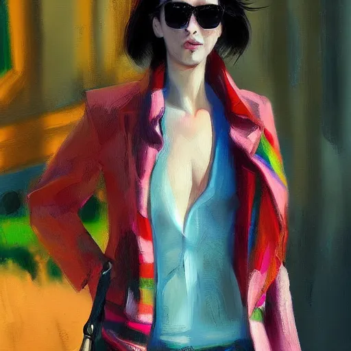 Image similar to Facebook fashion, gucci catwalk, oil painting, digital art, ultradetailed, artstation