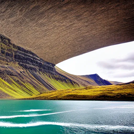 Image similar to a fjord in iceland