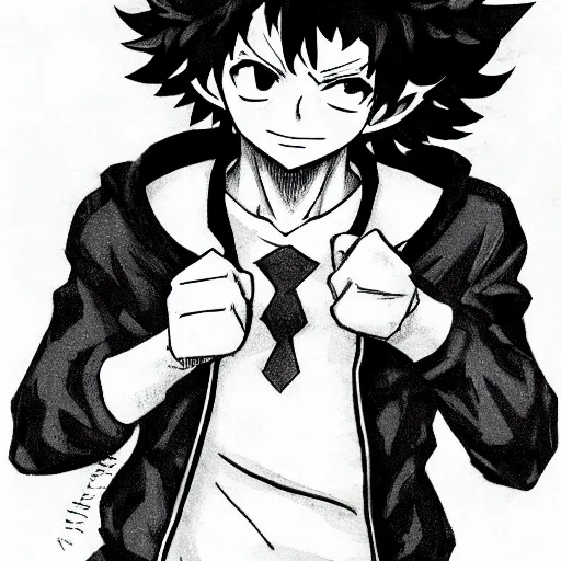 Image similar to Hyper Ink style Izuku Midoriya