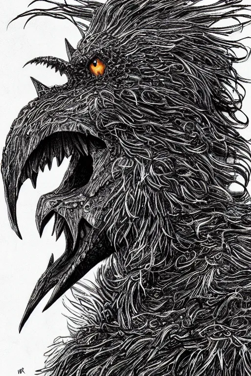 Image similar to raven monster, human figure, highly detailed, digital art, sharp focus, trending on art station, kentaro miura manga art style