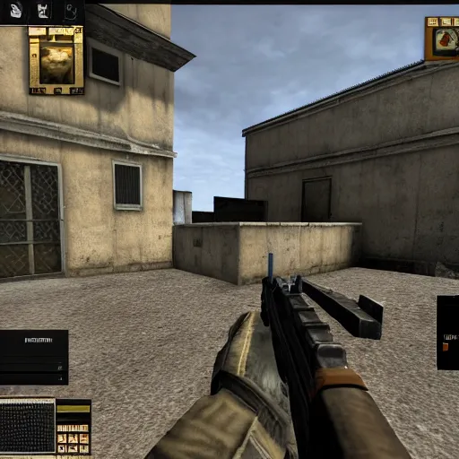 Prompt: a screenshot of an ongoing counter strike game