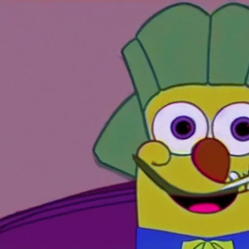 Image similar to Mads Mikkelsen as Spongebob Squarepants, Krusty Krabs, Animated, in focus, colorful