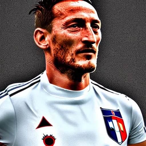 Image similar to totti italia, digital art