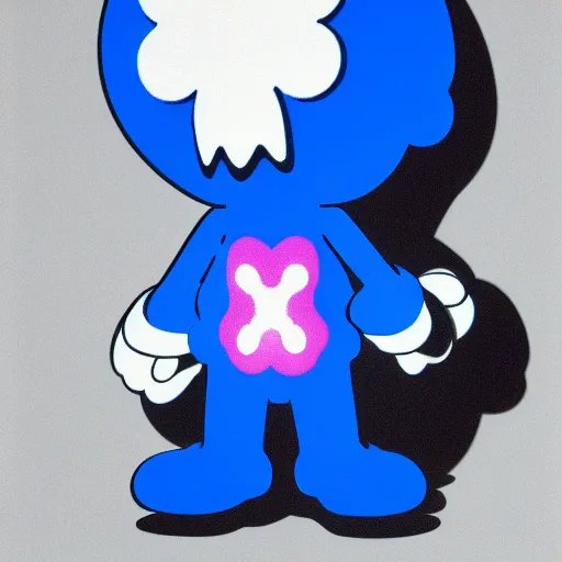 Image similar to KAWS Smurf , 8K concept art, modern contemporary art, MOMA