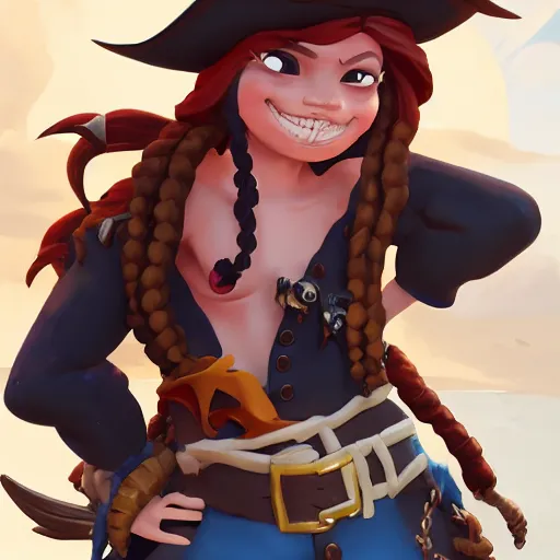 Image similar to jack the pirate mermaid on sea of thieves game avatar hero, behance hd by jesper ejsing, by rhads, makoto shinkai and lois van baarle, ilya kuvshinov, rossdraws global illumination