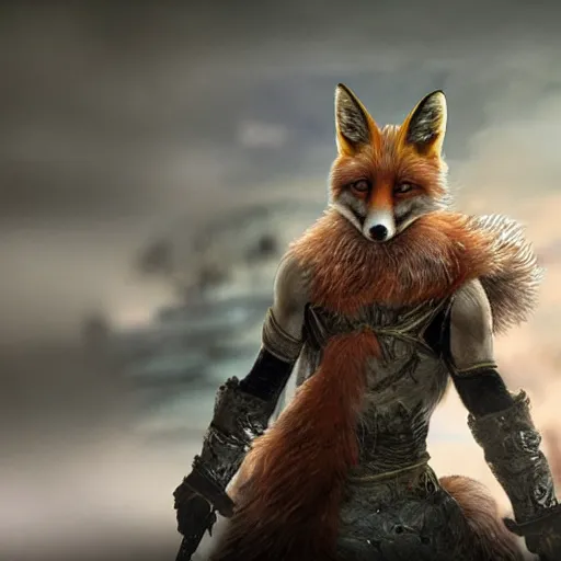 Image similar to a fox in elden ring, elden ring, dark souls