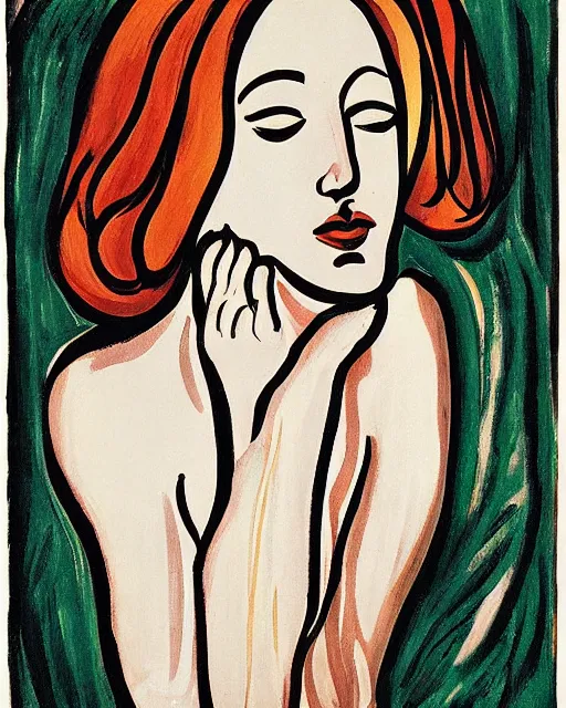 Prompt: God. Portrait by Ernst Kirchner. Marlene Dumas.