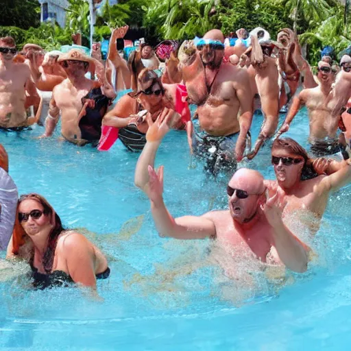 Las Vegas pool party, Stable Diffusion