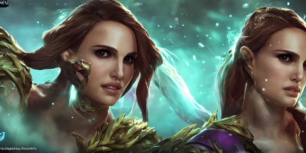 Image similar to action shoots of Natalie Portman as Kaisa in League of legends, multiple angles, hyper realistic, cinematic, imax, 4K, live action