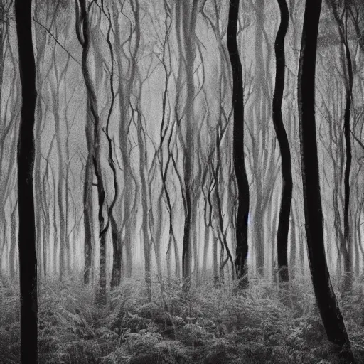 Image similar to forest in Monochromatic art