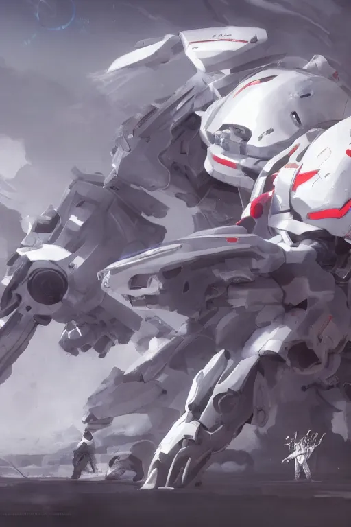 Image similar to anime teen guy with short wavy white hair wearing white clothes with short cape surrounded by circular mech drones, wlop, concept art, digital painting, trending on artstation, highly detailed, epic composition, 8 k uhd