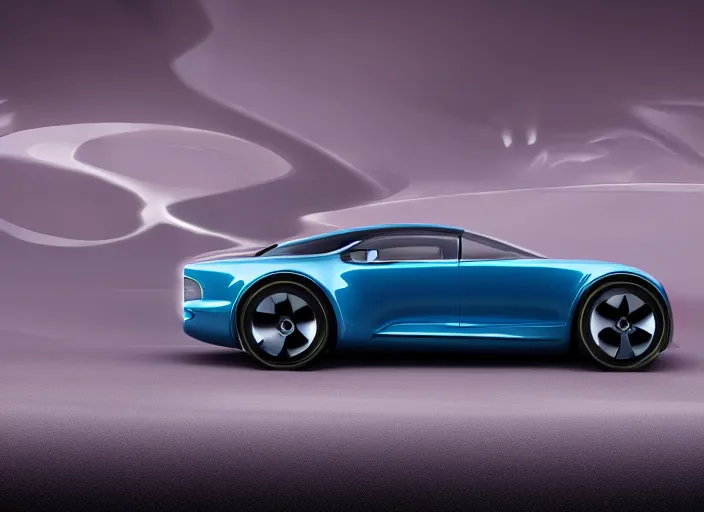 Image similar to wide view shot of anew car for 2 0 3 2. style by petros afshar, christopher balaskas, goro fujita, and rolf armstrong. car design by dmc and volvo.