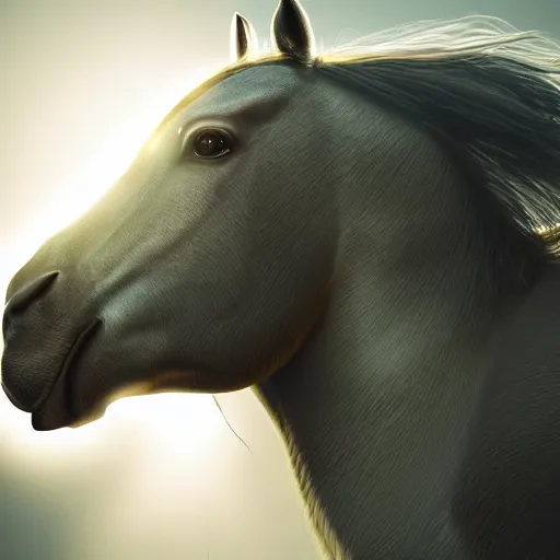 Prompt: lavrov horse mutant, art by alessio albi 8 k ultra realistic, angel wings, lens flare, atmosphere, glow, detailed, intricate, full of colour, led lighting, trending on artstation, 4 k, hyperrealistic, focused, extreme details, unreal engine 5, masterpiece