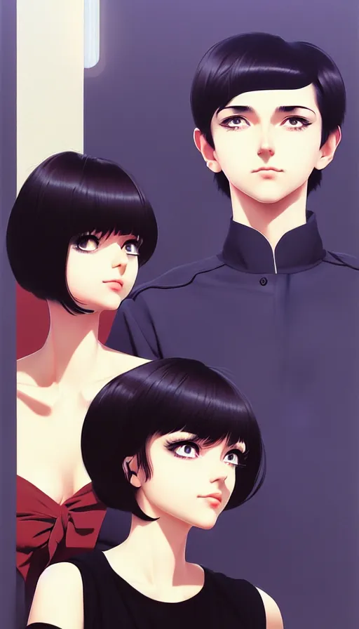 Image similar to the two complementary forces that make up all aspects and phenomena of life, by ilya kuvshinov