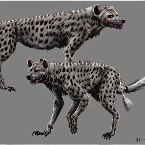 Prompt: robotic hyena, highly detailed concept art