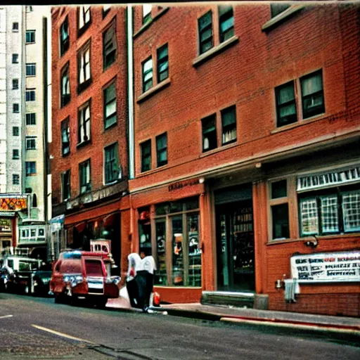 Image similar to boston days, photo, color, kodachrome, accurate, film grain