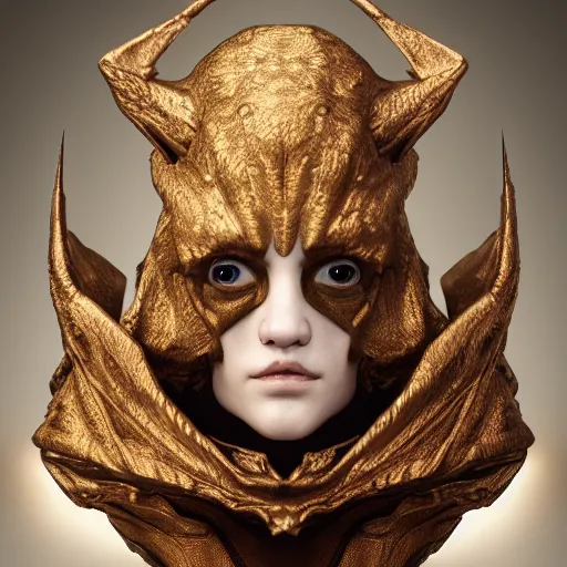 Image similar to portrait of an unknown creature, renaissance style, star wars character, volumetric lights, symmetry, headpiece, trending on artstation, sharp focus, leica, studio photo, intricate details, highly detailed