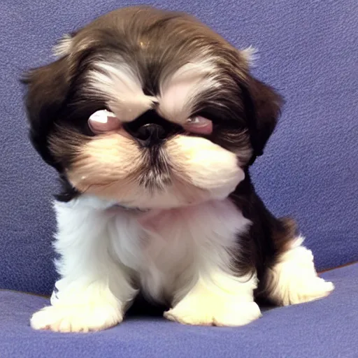 Image similar to electronic shih tzu puppy, 8 k