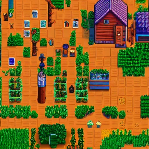 Image similar to hyper realistic photo of pelican town stardew valley