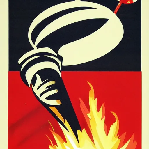 Prompt: electric heater, soviet propaganda poster