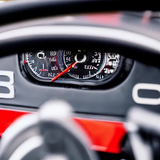 Image similar to close up photo of a porsche 9 1 1 9 6 4 carrera 2, cinematic, shallow dof, 3 5 mm, 4 k, macro