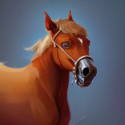 Prompt: concept art of anthropomorphic horse wearing a coat, digital art, photo realistic, highly detailed, art by george stubbs, anton fadeev, james gurney, ilya kuvshinov