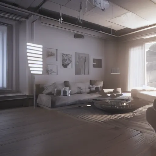 Image similar to octane render, unreal engine render, ray tracing lighting