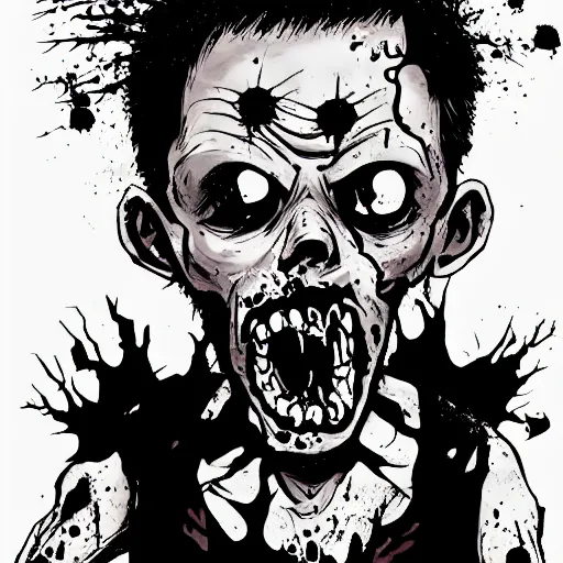 Prompt: zombie in the style of bill watterson