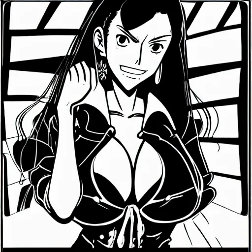 Image similar to valentina nappi in the style of eichiro ora, one piece, manga style