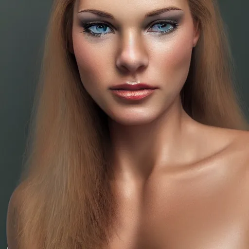 Prompt: hyper realistic photo of a swedish woman, detailed and perfect face, perfect and proportional body, playboy model